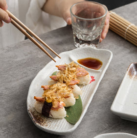 Japanese-style BBQ Dinner Plate Ceramic Serving Dish